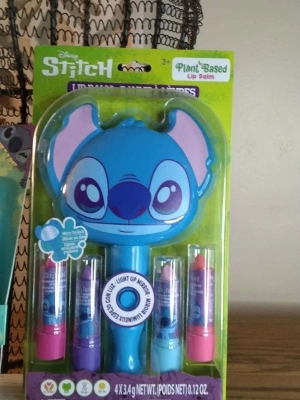Disney Stitch Lip Care Set in Blue and Purple with Brush